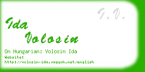 ida volosin business card